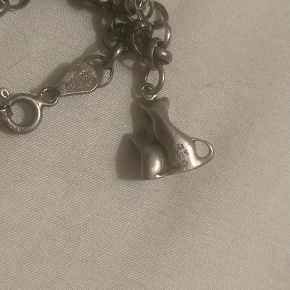 Silver SS925 Kitty Cat & Mama Cat 3-D Charm For Bracelet Or Pendant For Necklace - Picture 10 of 11